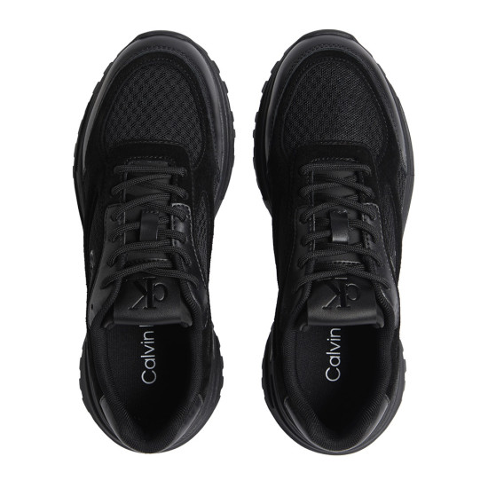 Calvin Klein Leather and Breathable Mesh Trainers